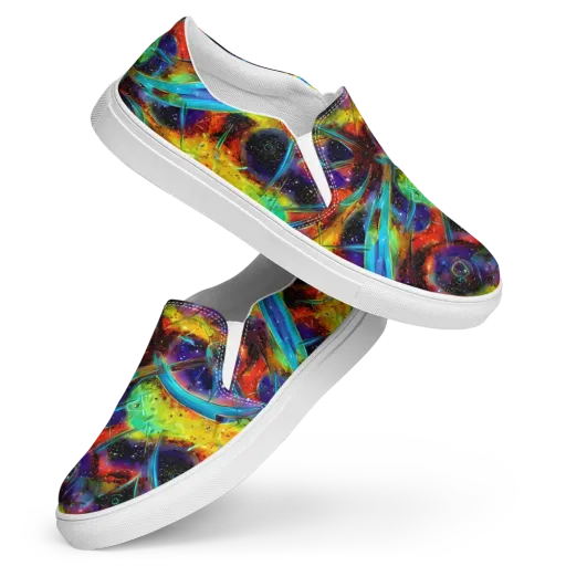 Electric Chromatica on a Women's Slip-On Canvas Shoes