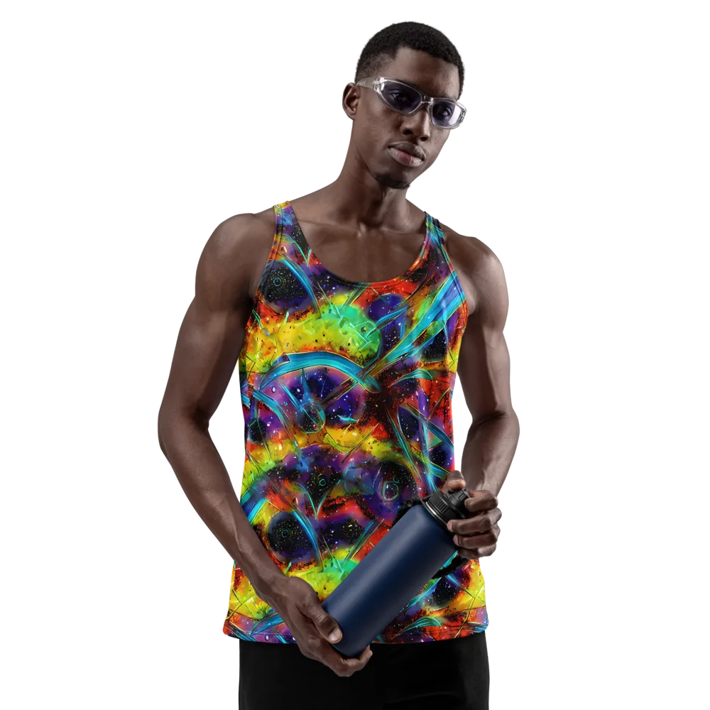 Electric Chromatica on Men's Tank Top — Front