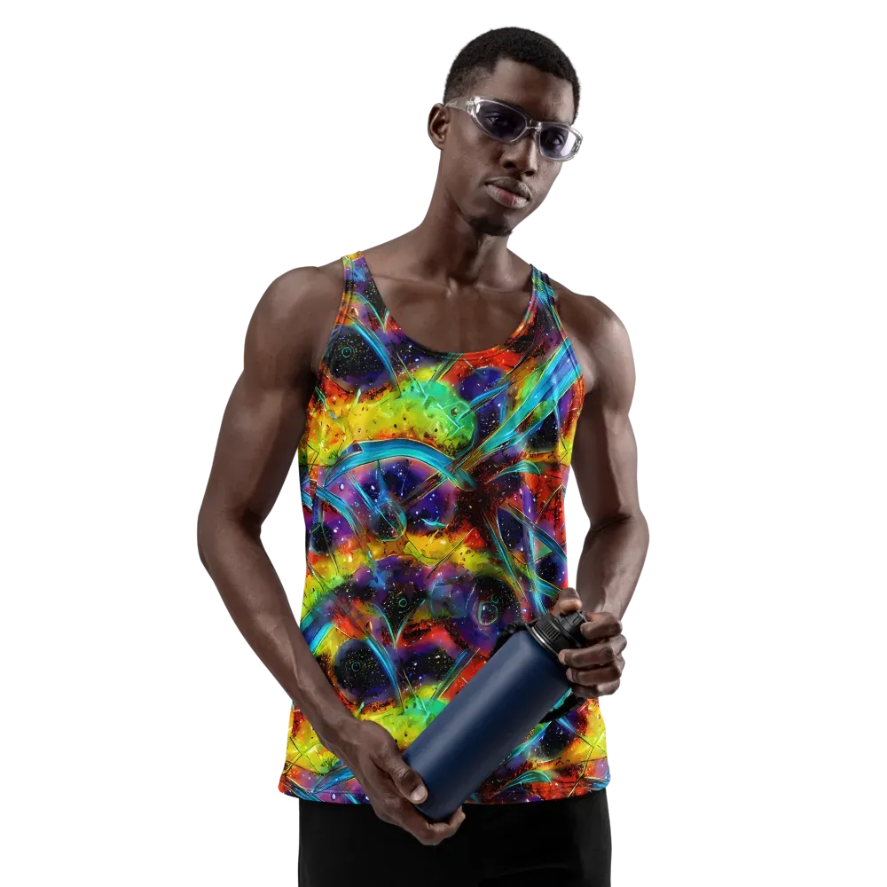Electric Chromatica on Men's Tank Top — Front