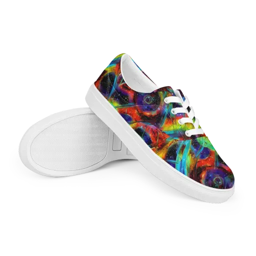 Electric Chromatica on a Men's Lace-Up Canvas Shoes