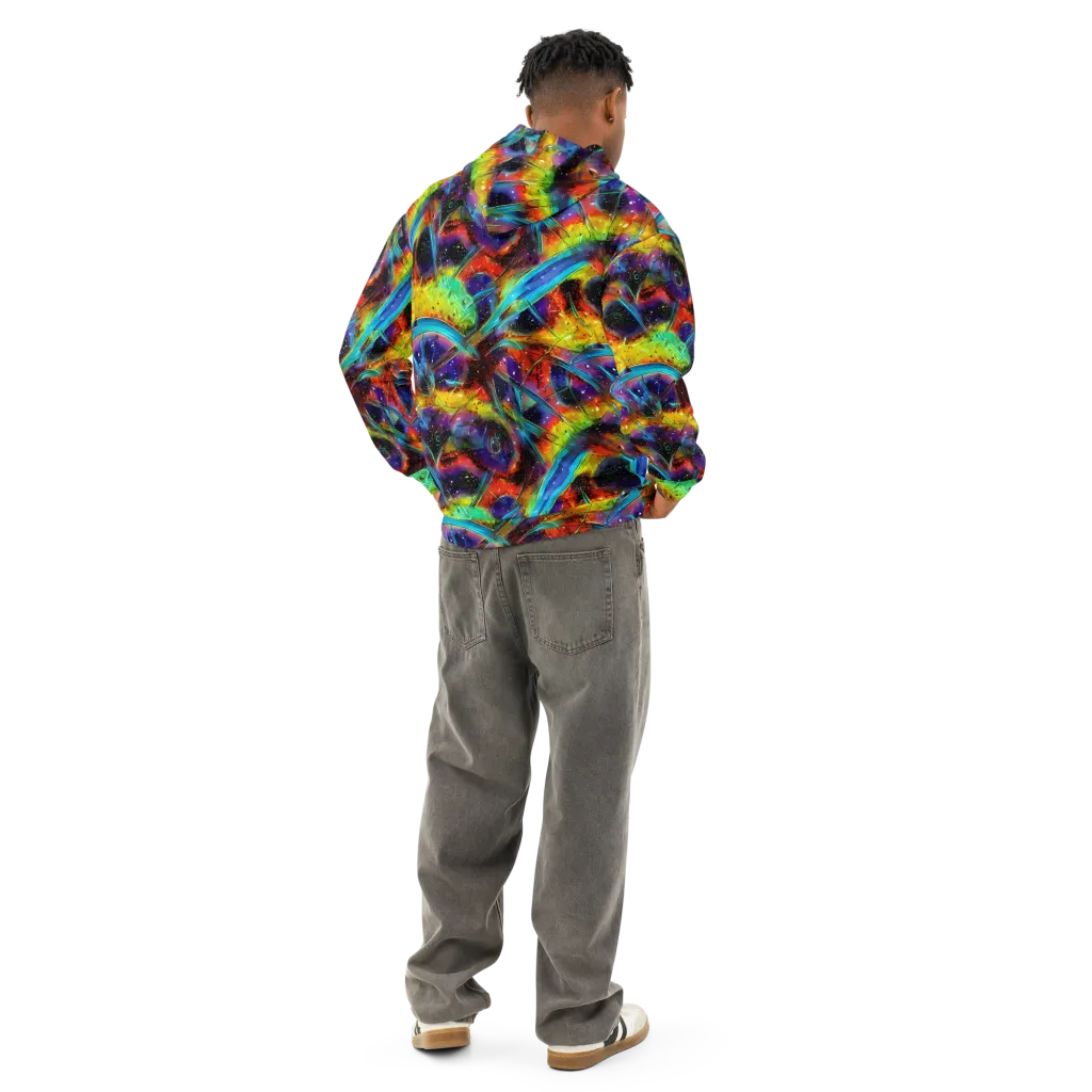Electric Chromatica on Cotton Hoodie — Back