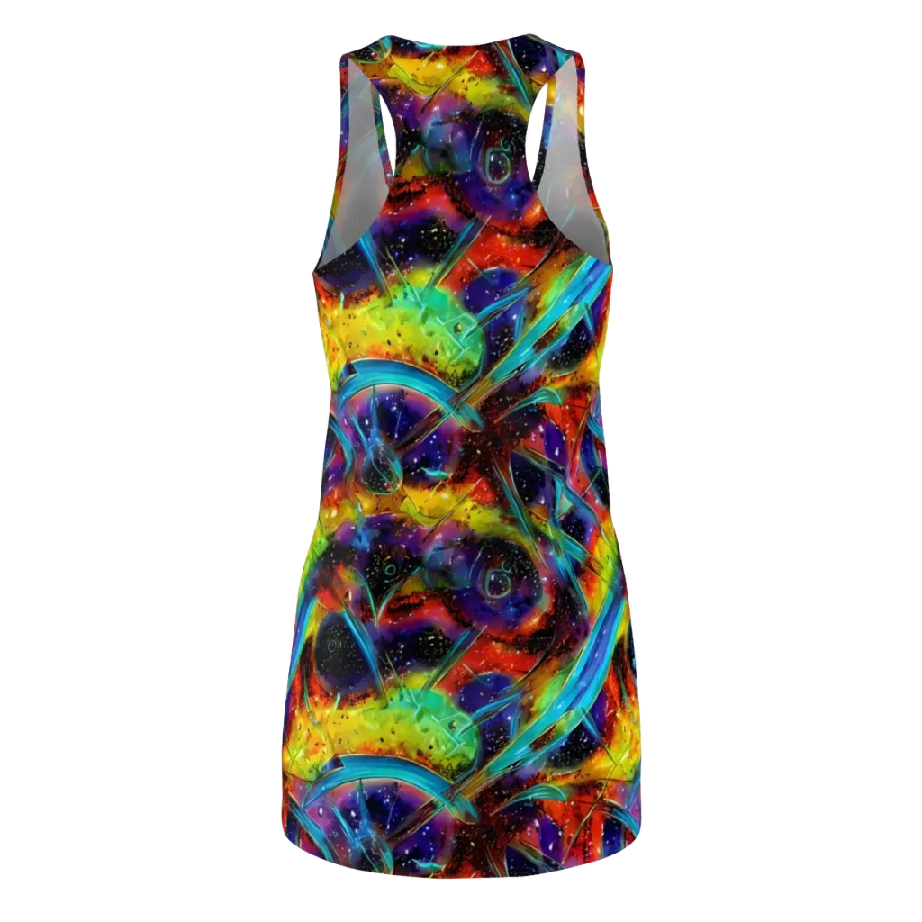 Electric Chromatica on Racerback Dress — Back