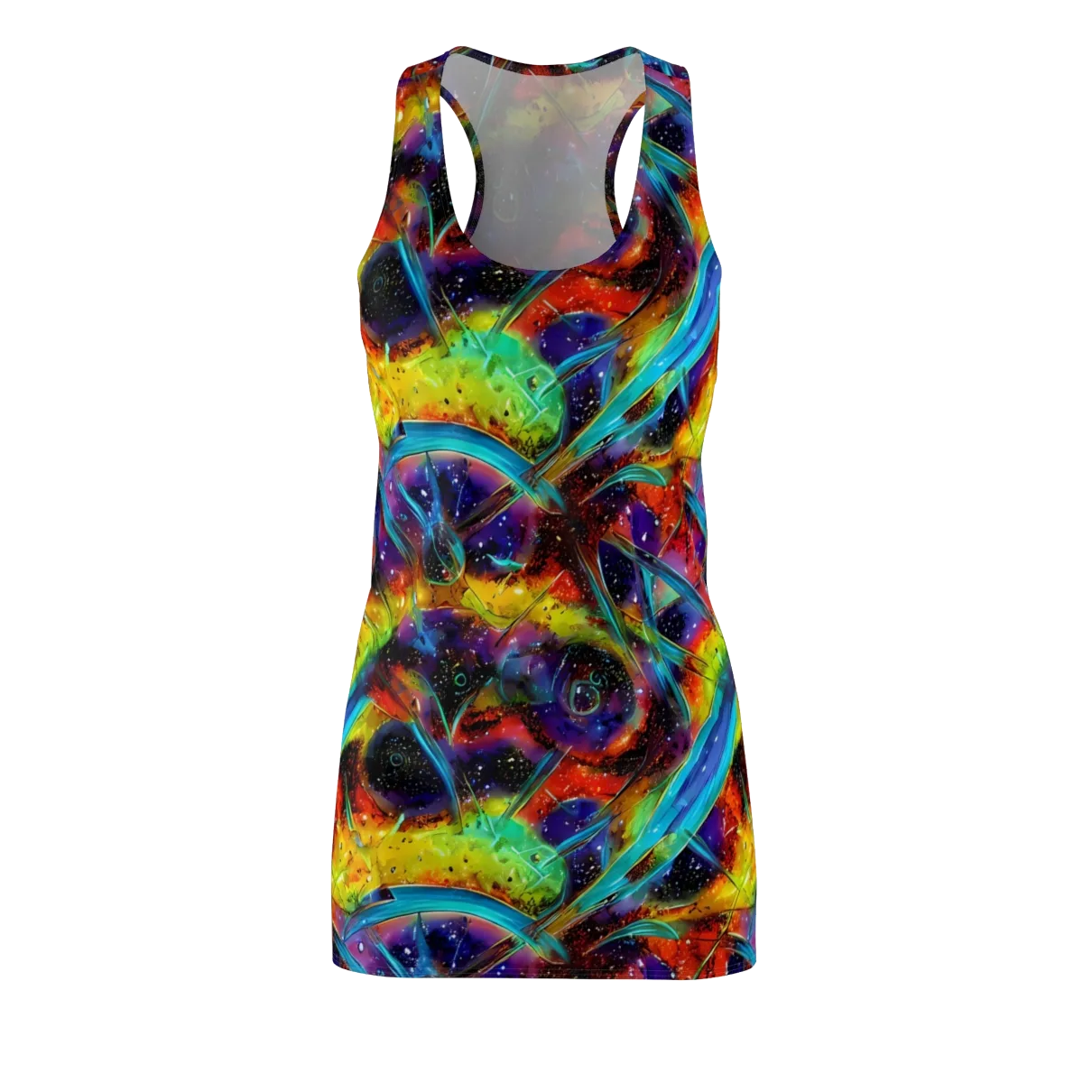 Electric Chromatica on Racerback Dress — Front