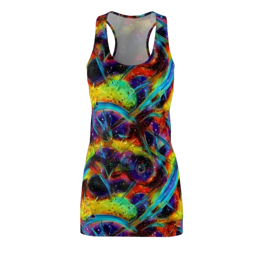 Electric Chromatica on a Racerback Dress