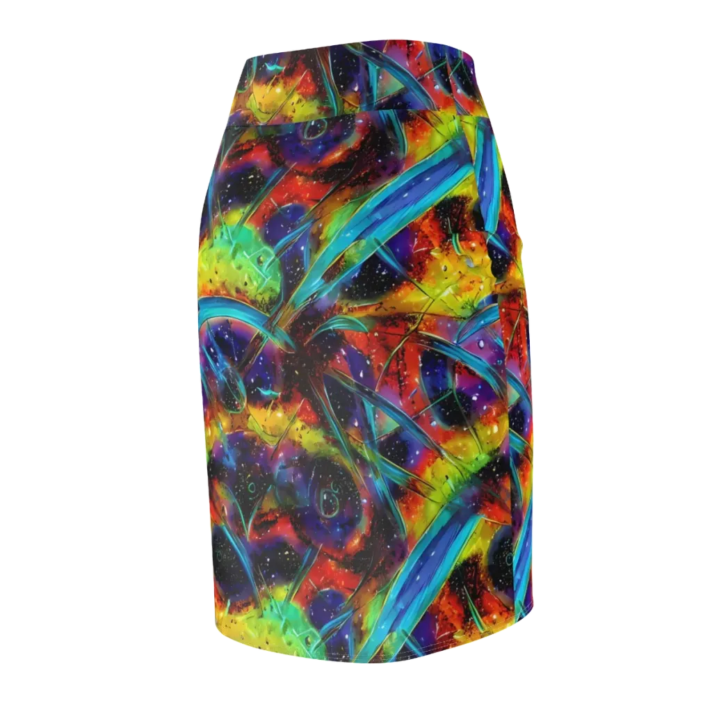 Electric Chromatica on Pencil Skirt — Back Side