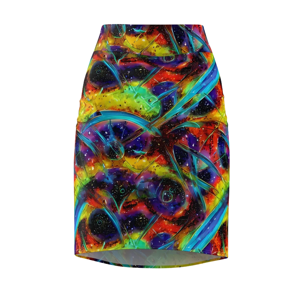 Electric Chromatica on Pencil Skirt — Front