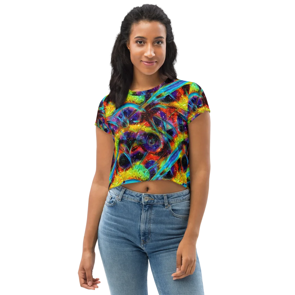 Electric Chromatica on Crop Tee — Front