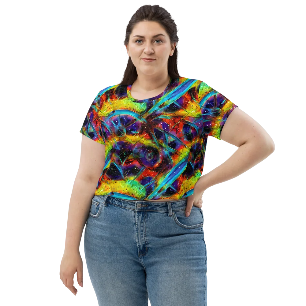 Electric Chromatica on Crop Tee — Front