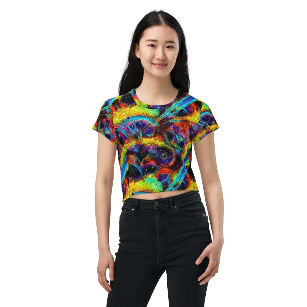 Electric Chromatica on Crop Tee — Front