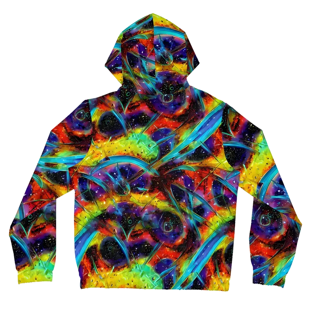 Electric Chromatica on Women's Full-Zip Hoodie — Back