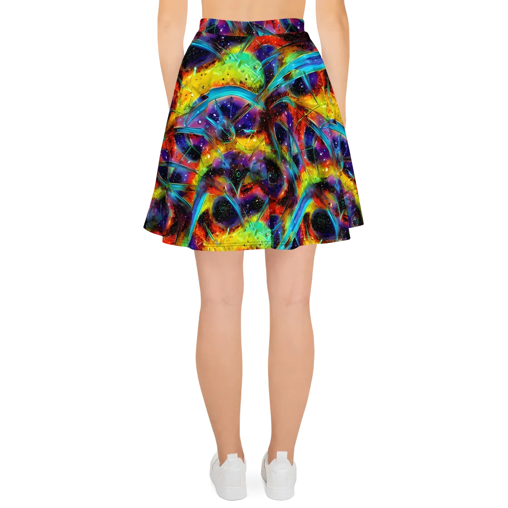 Electric Chromatica on Skater Skirt — Back