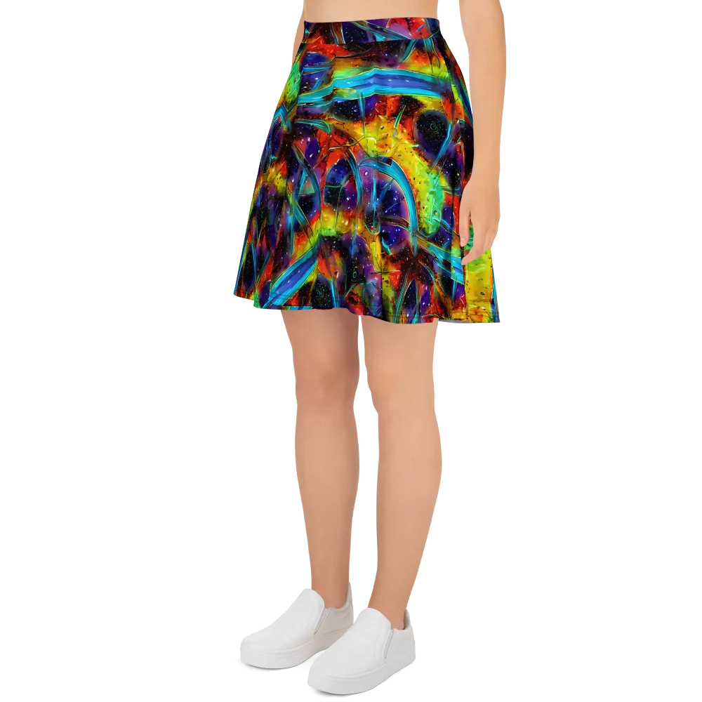 Electric Chromatica on Skater Skirt — Left