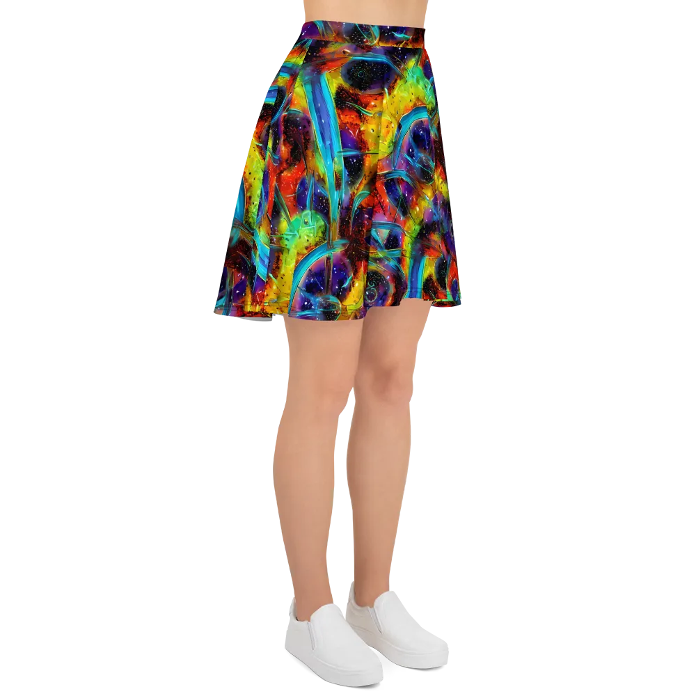 Electric Chromatica on Skater Skirt — Right