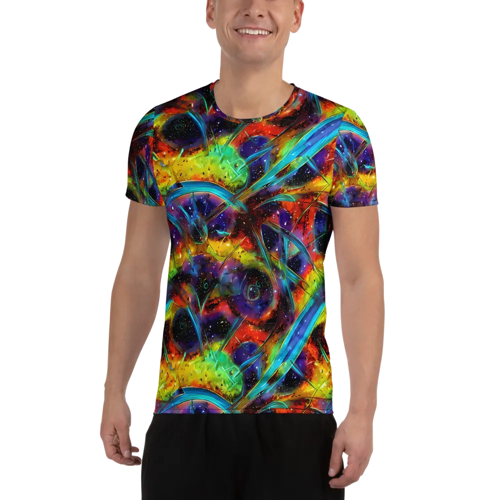 Electric Chromatica on Men's Athletic T-Shirt — Front