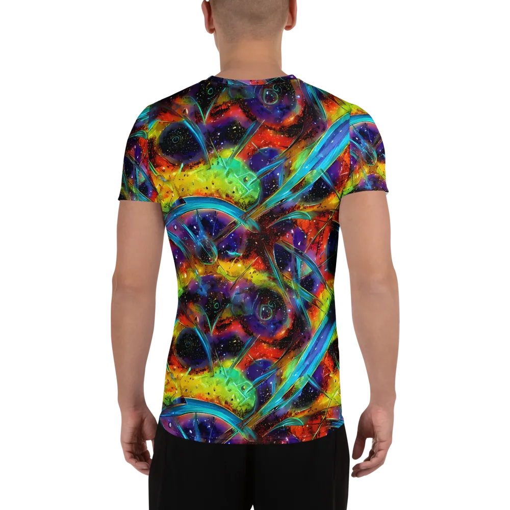 Electric Chromatica on Men's Athletic T-Shirt — Back