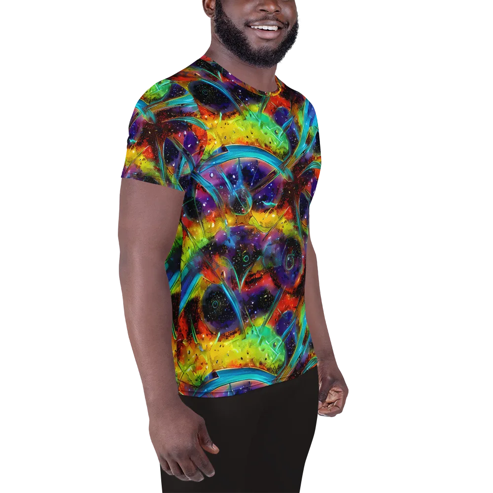 Electric Chromatica on Men's Athletic T-Shirt — Right