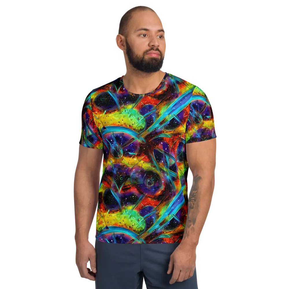 Electric Chromatica on Men's Athletic T-Shirt — Front