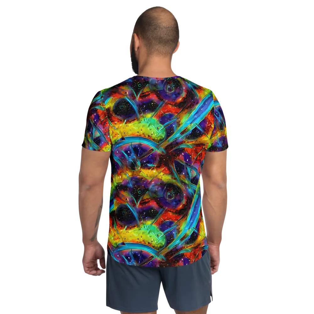Electric Chromatica on Men's Athletic T-Shirt — Back