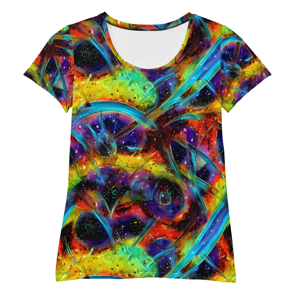 Electric Chromatica on Women's Athletic T-Shirt — Front