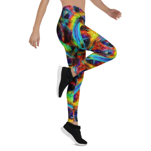Electric Chromatica on a Leggings