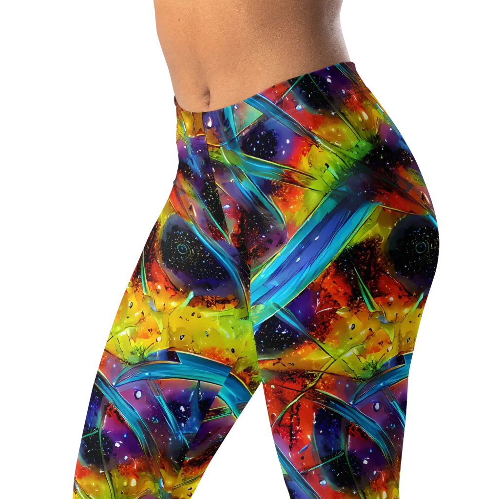 Electric Chromatica on Leggings — Left Front