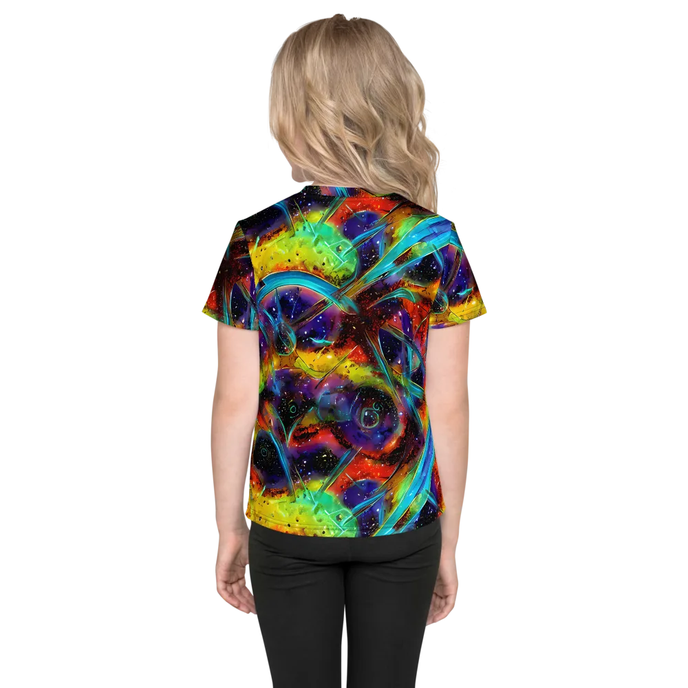Electric Chromatica on Kids Crew Neck T-Shirt — Back