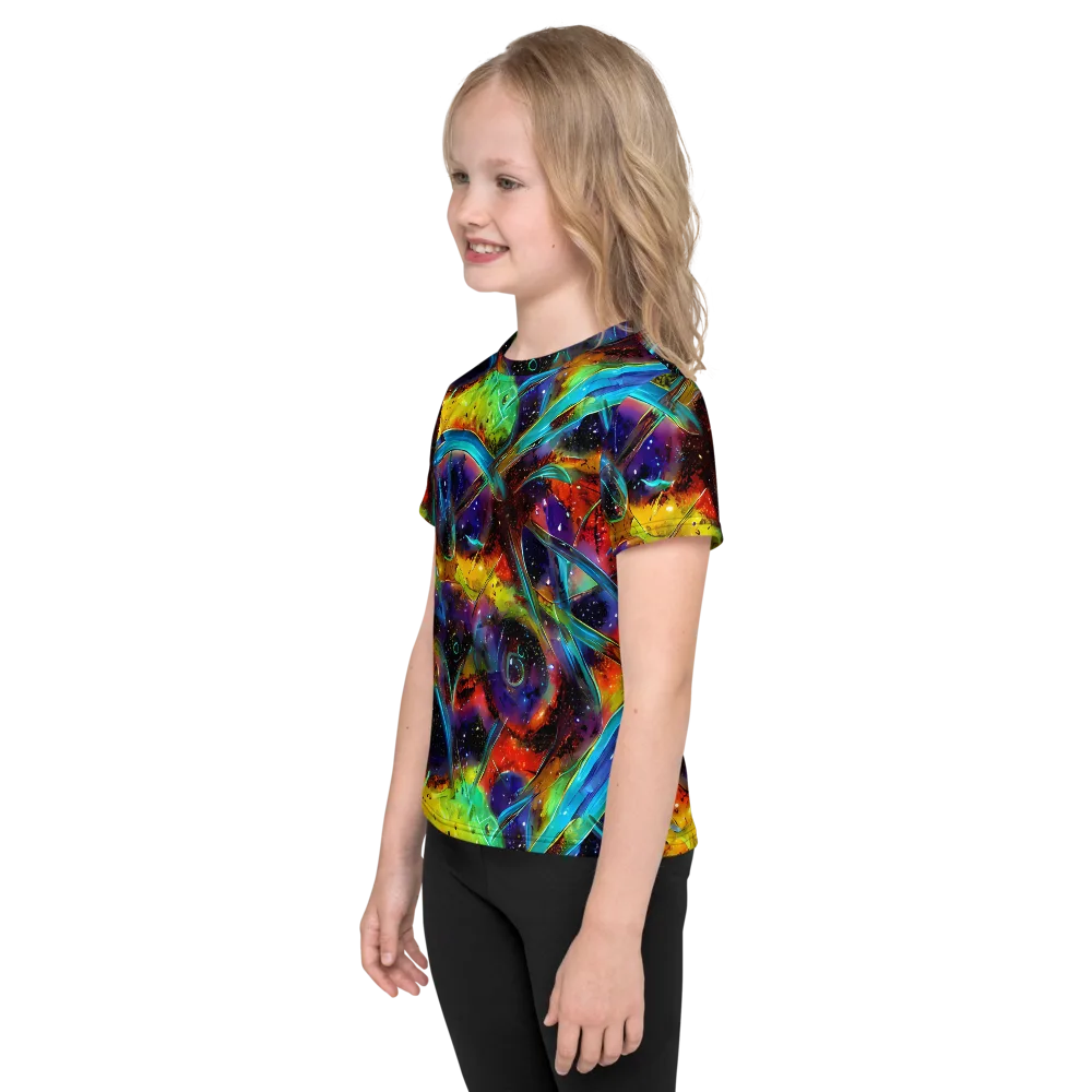 Electric Chromatica on Kids Crew Neck T-Shirt — Left