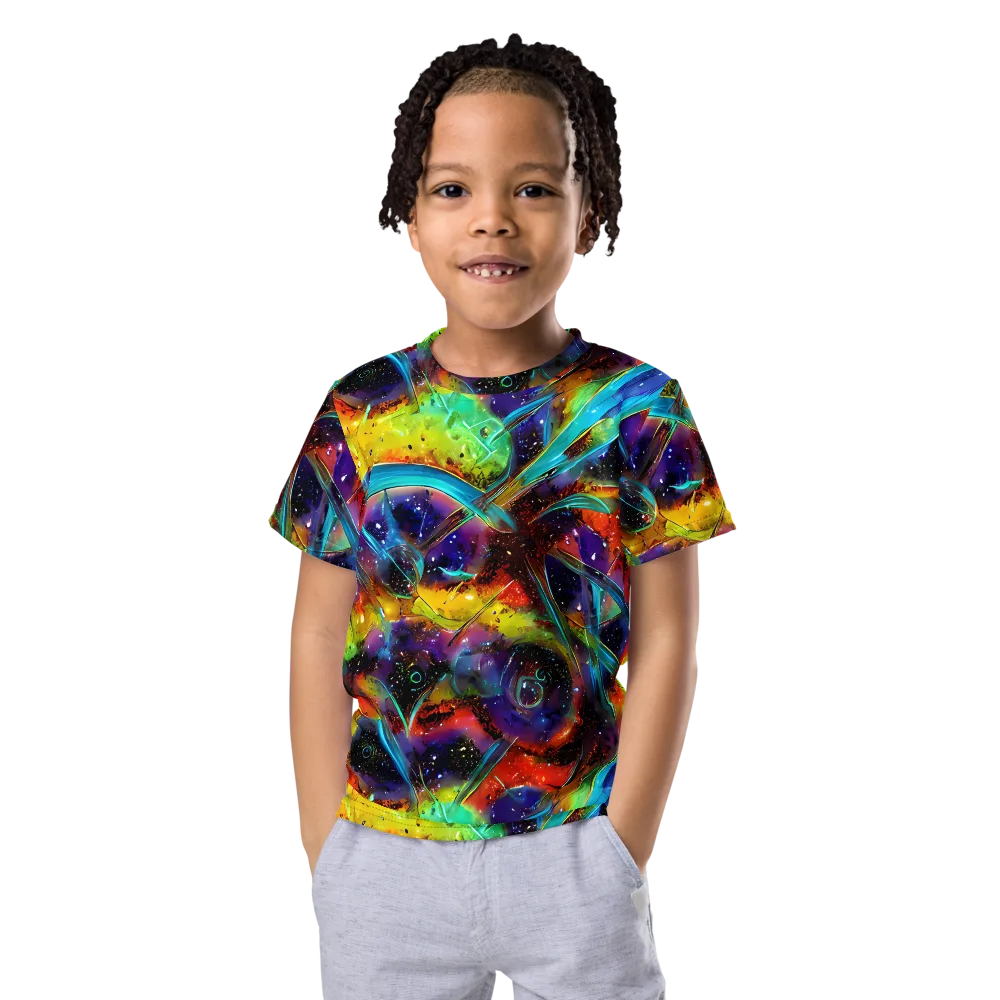 Electric Chromatica on Kids Crew Neck T-Shirt — Front