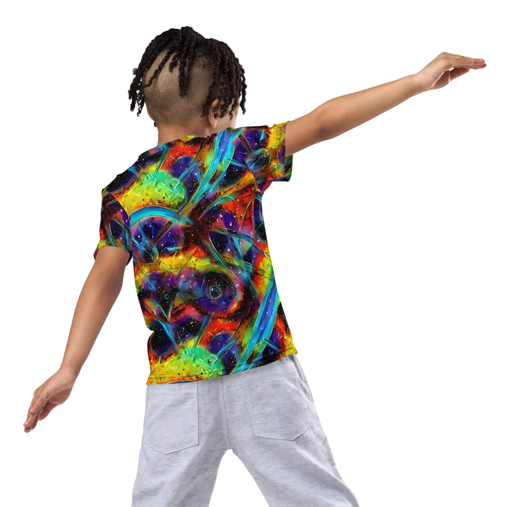 Electric Chromatica on Kids Crew Neck T-Shirt — Back