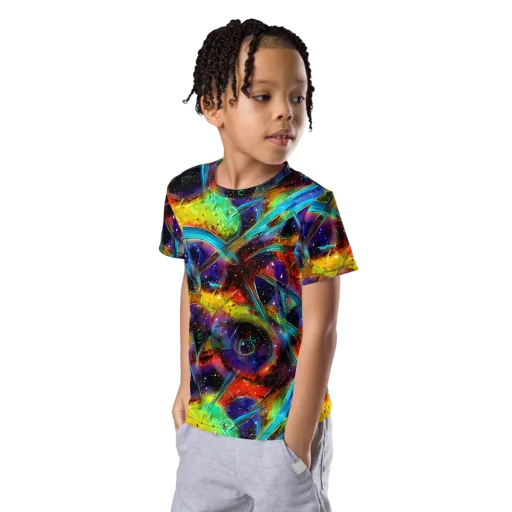 Electric Chromatica on a Kids Crew Neck T-Shirt