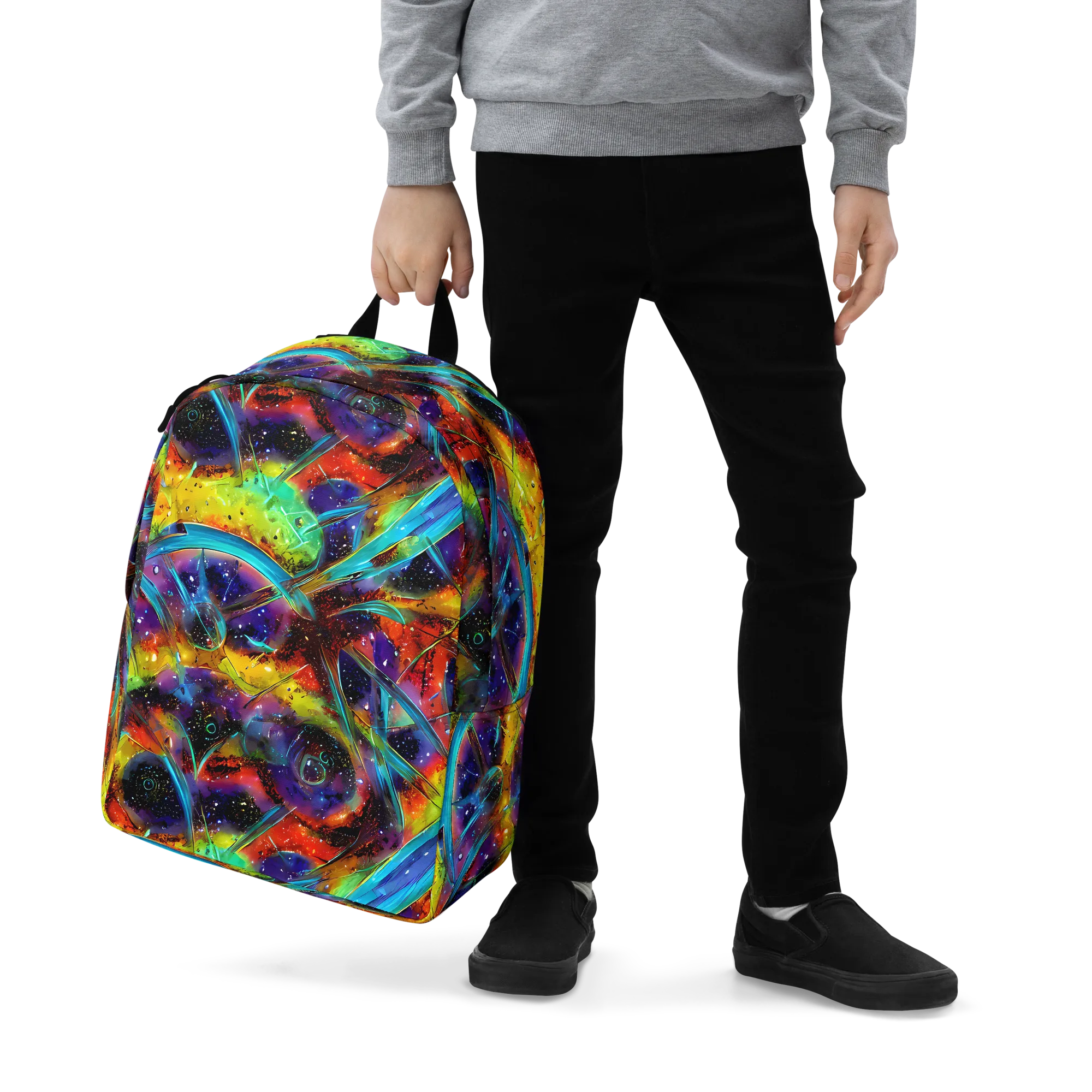 Electric Chromatica on Minimalist Backpack — Zoomed-in