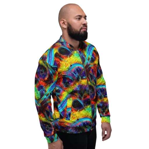Electric Chromatica on a Bomber Jacket