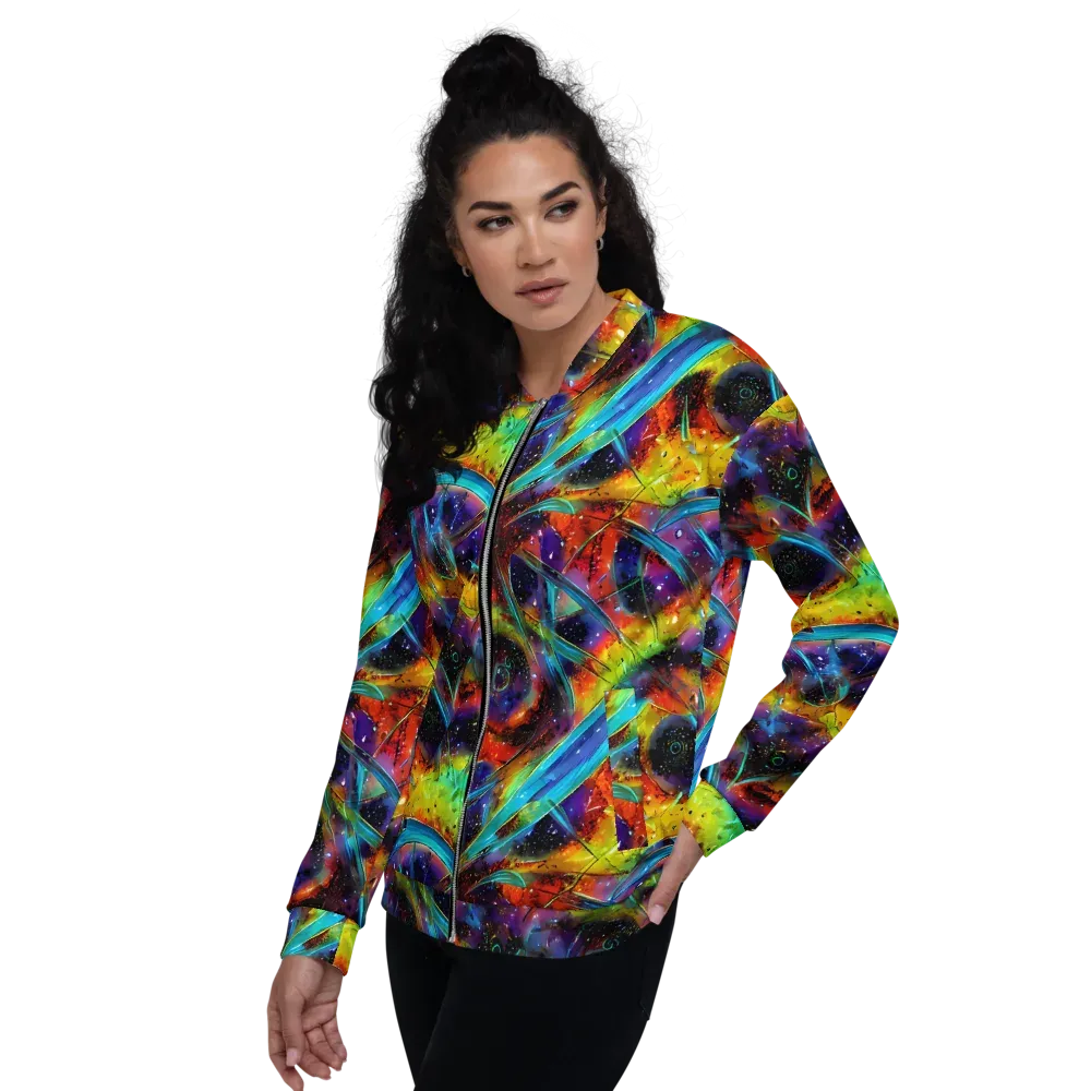Electric Chromatica on Bomber Jacket — Left