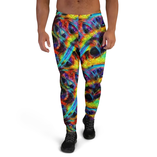 Electric Chromatica on a Men's Joggers