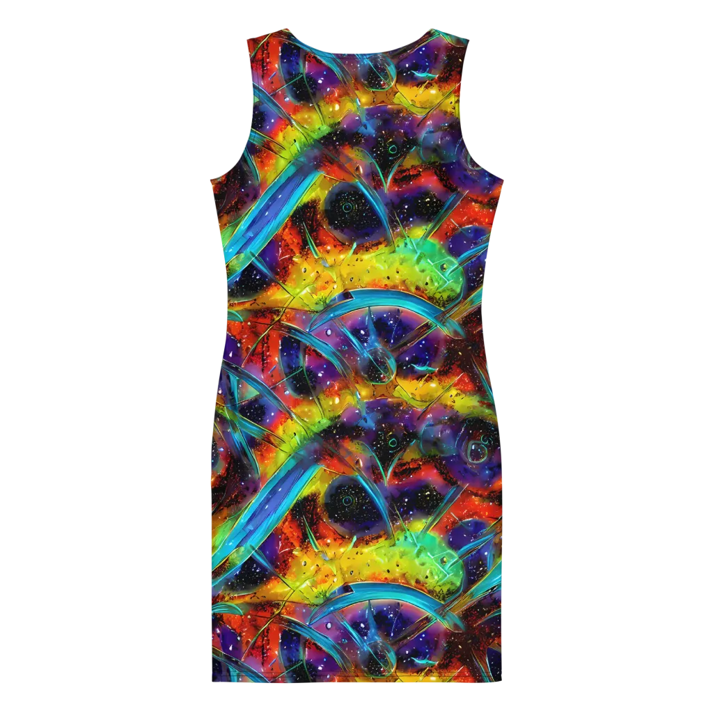 Electric Chromatica on Bodycon Dress — Back