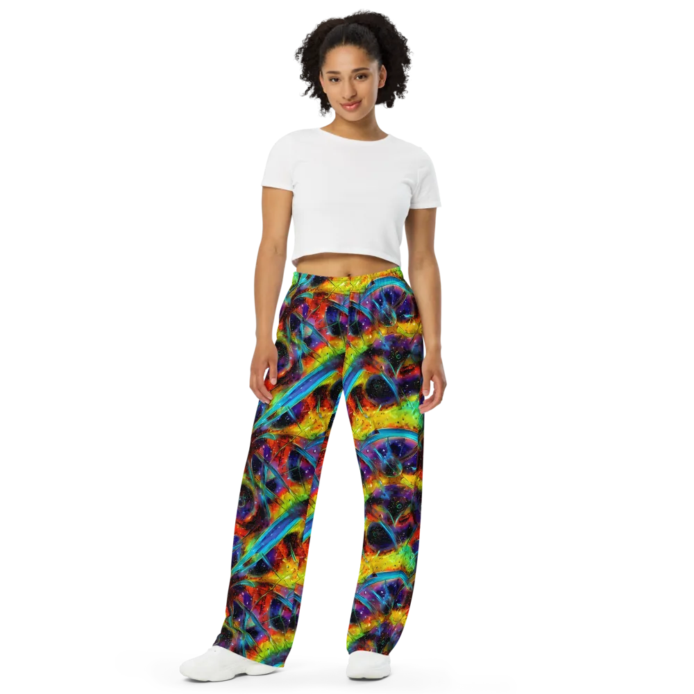 Electric Chromatica on Wide-Leg Pants — Front