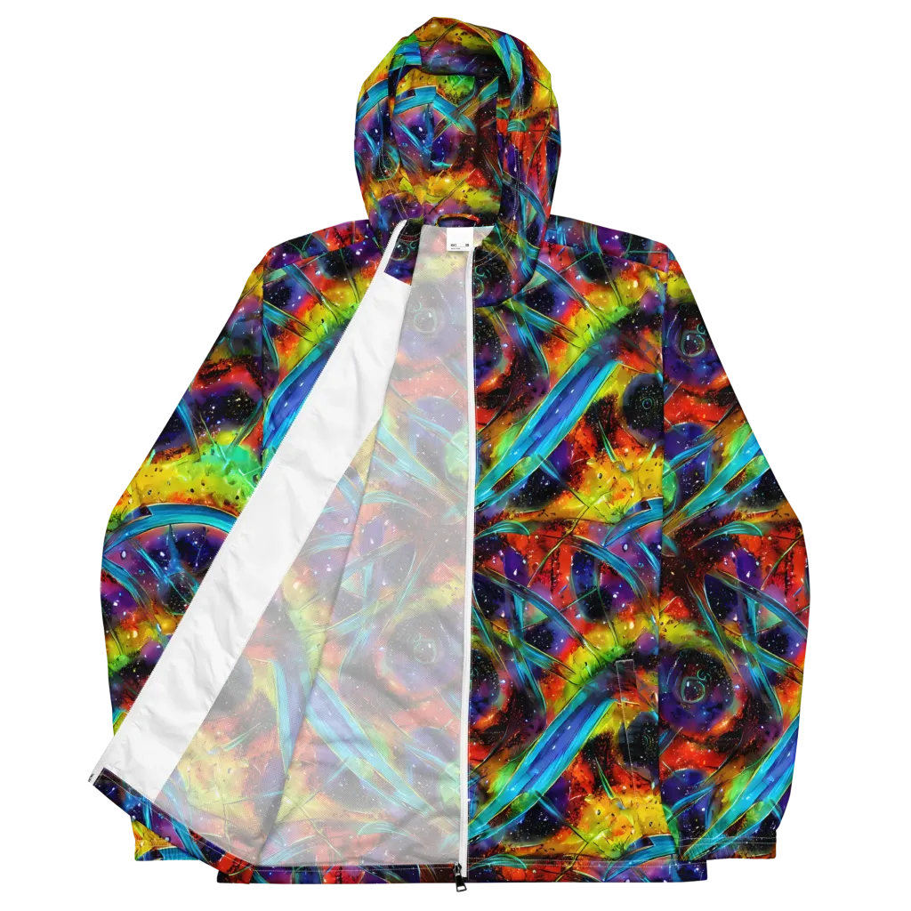 Electric Chromatica on Men's Windbreaker — Front