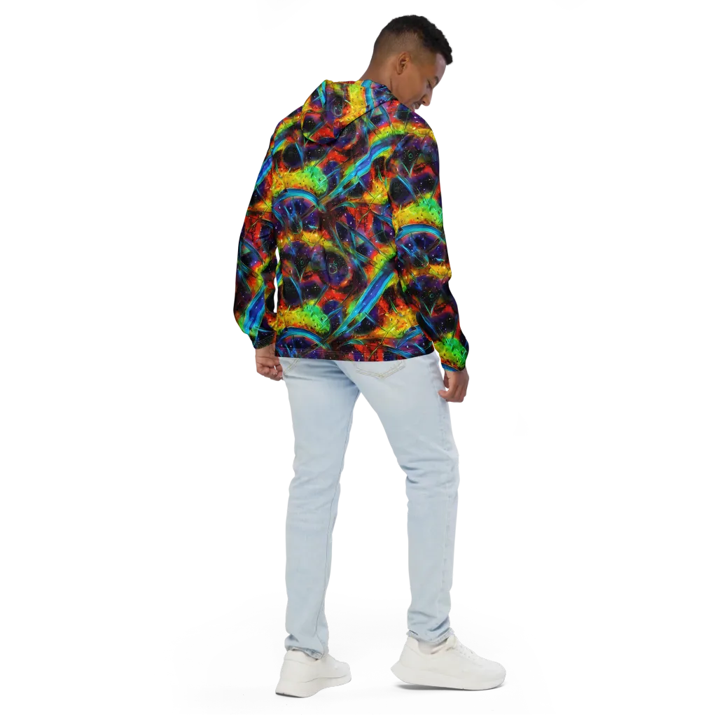Electric Chromatica on Men's Windbreaker — Back