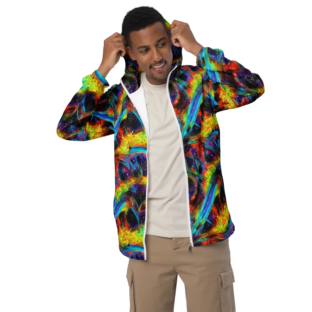 Electric Chromatica on Men's Windbreaker — Front