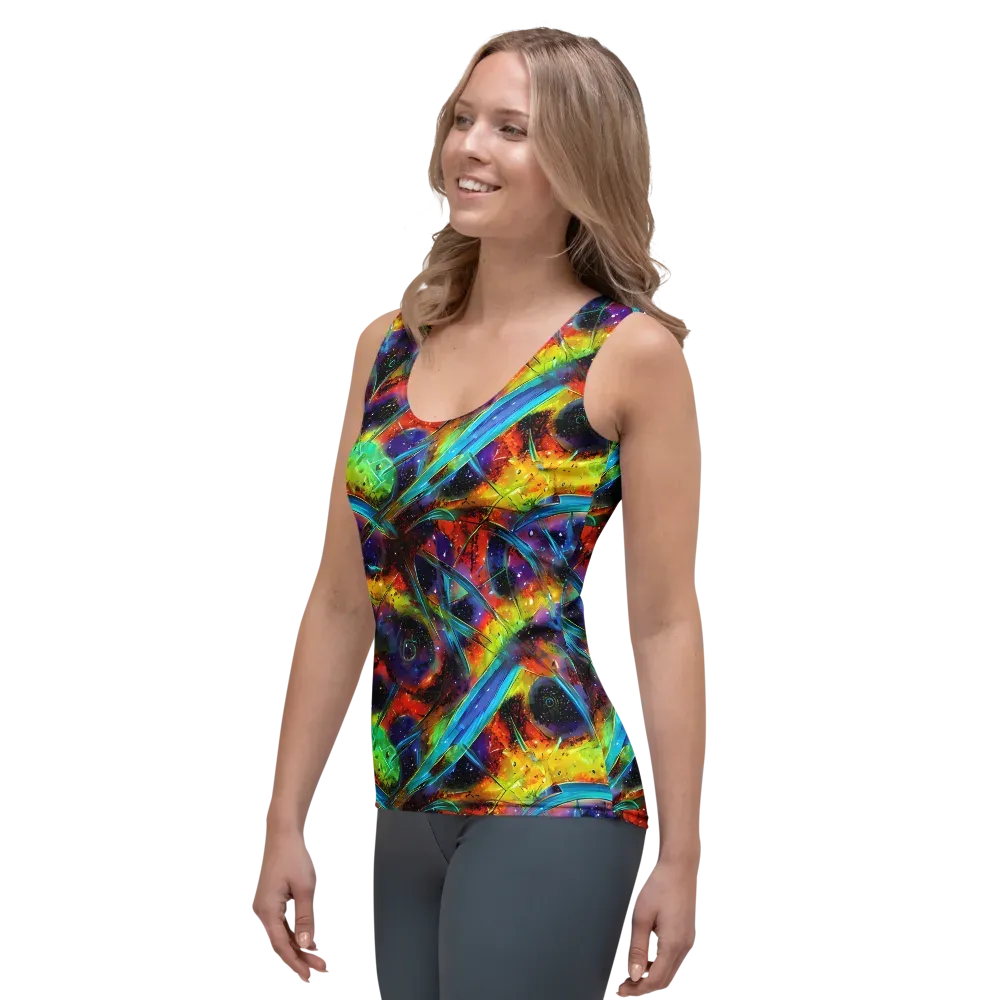 Electric Chromatica on Women's Tank Top — Left Front