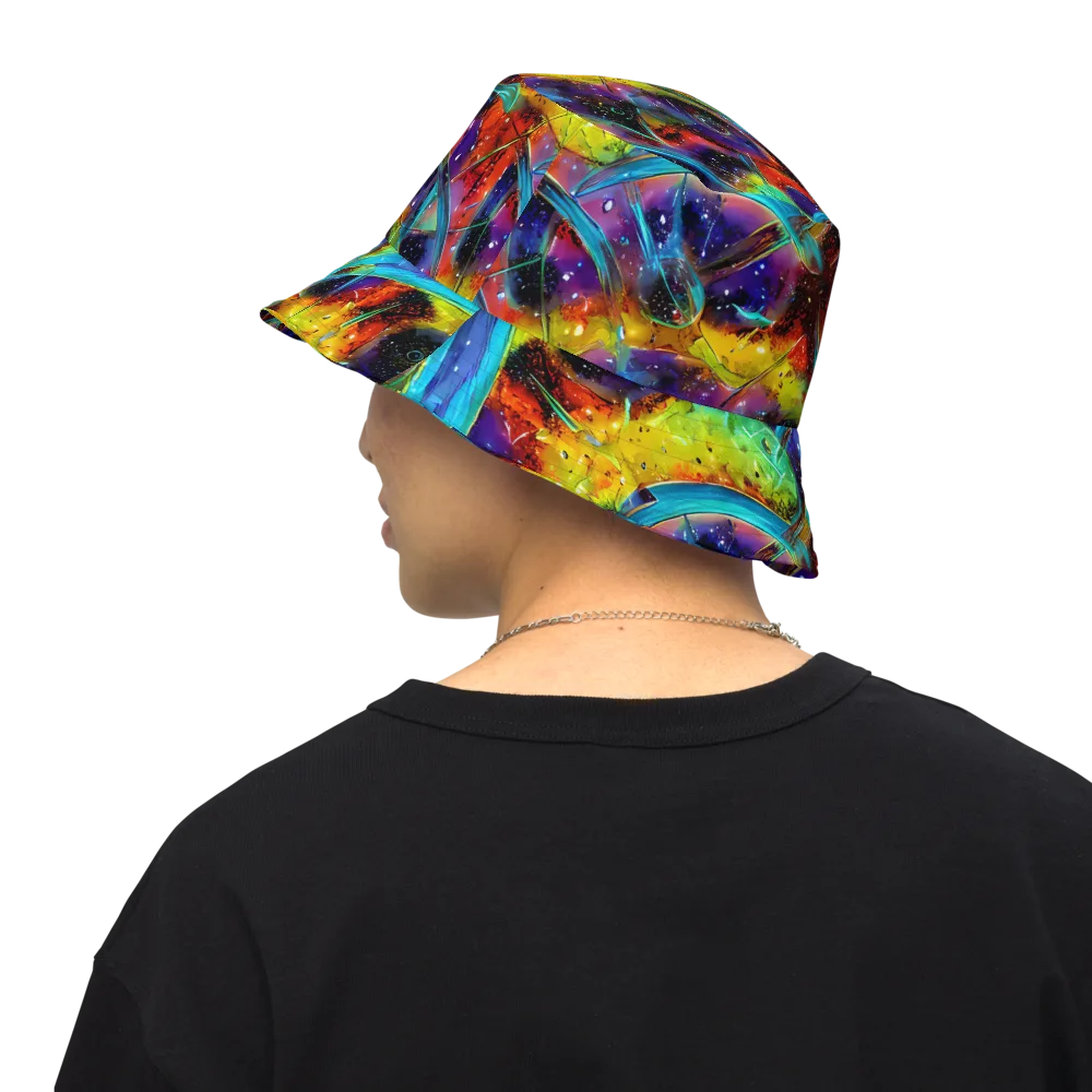 Electric Chromatica on Reversible Bucket Hat — Back Inside