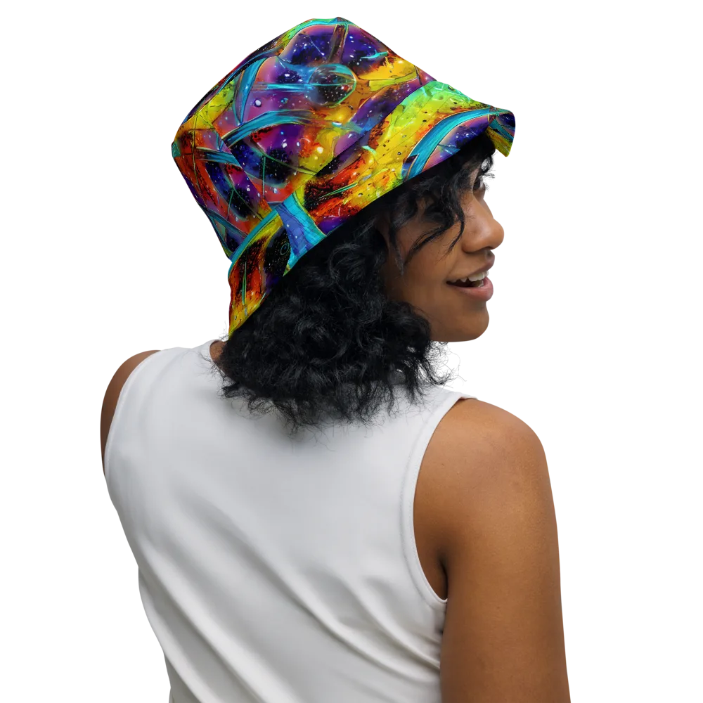 Electric Chromatica on Reversible Bucket Hat — Right Outside