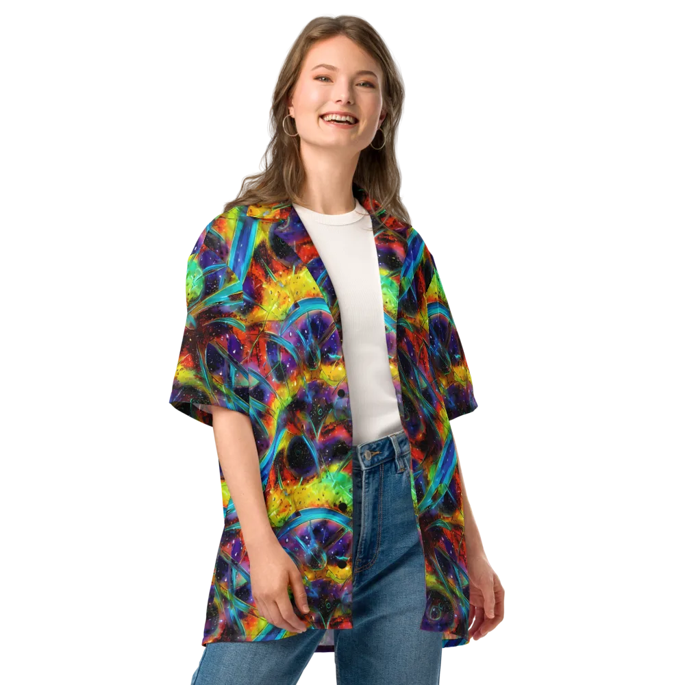 Electric Chromatica on Button Shirt — Front