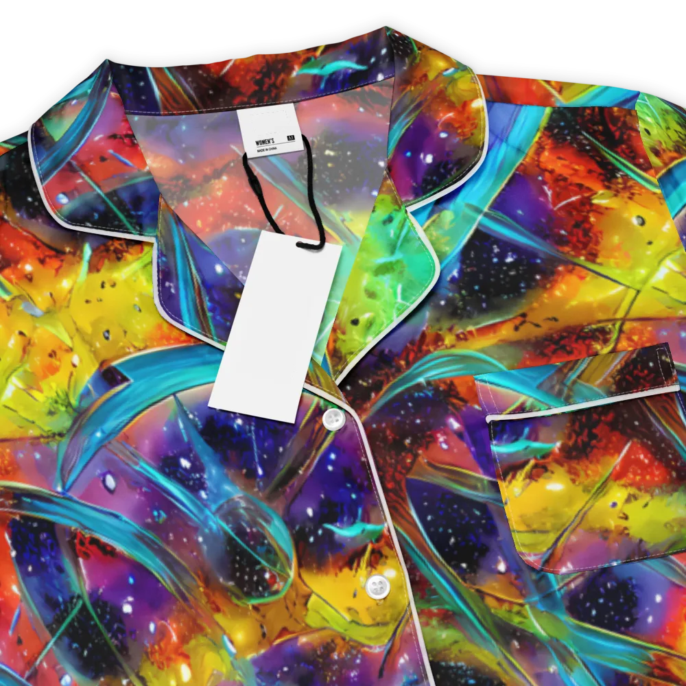 Electric Chromatica on Women's Short Sleeve Pajama Top — Product details