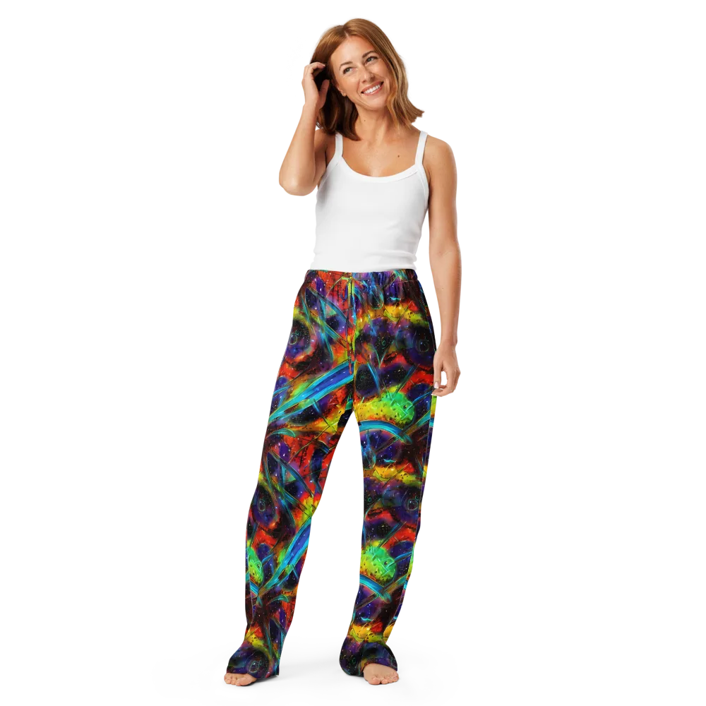 Electric Chromatica on Women's Pajama Pants — Front