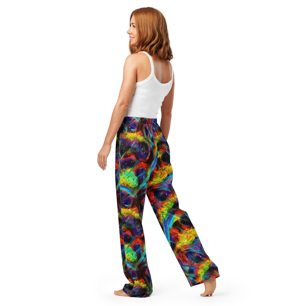 Electric Chromatica on Women's Pajama Pants — Back