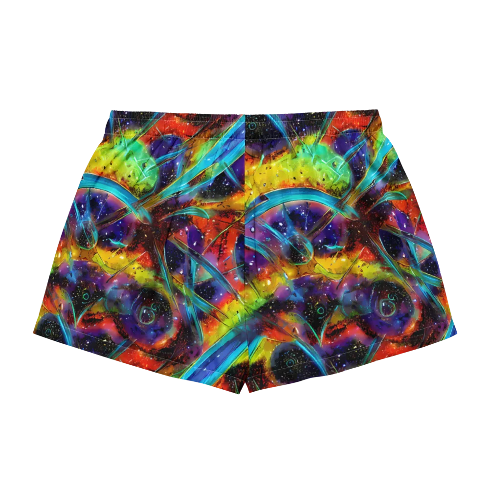Electric Chromatica on Women's Pajama Shorts — Back
