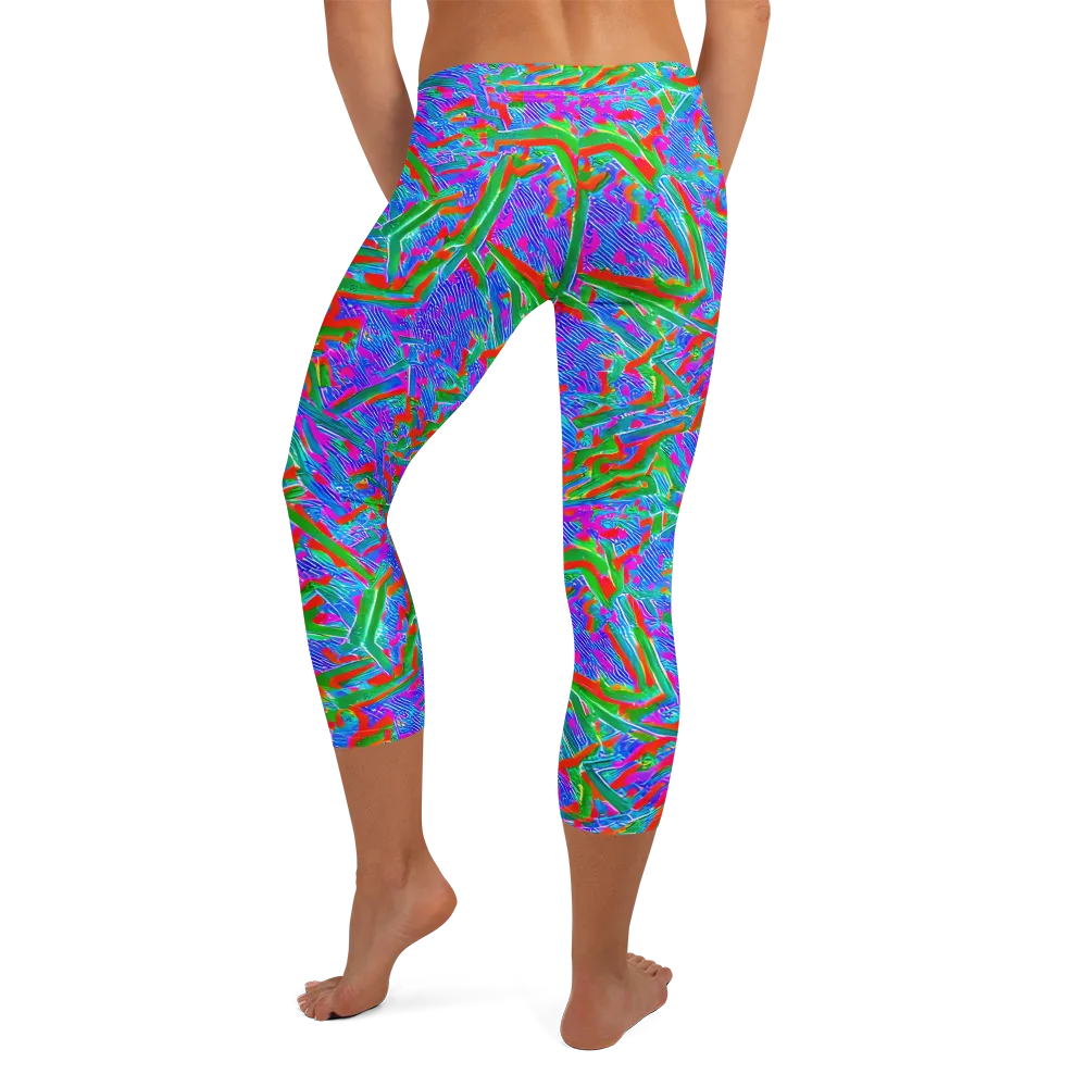 Acid Comet on Capri Leggings — Back