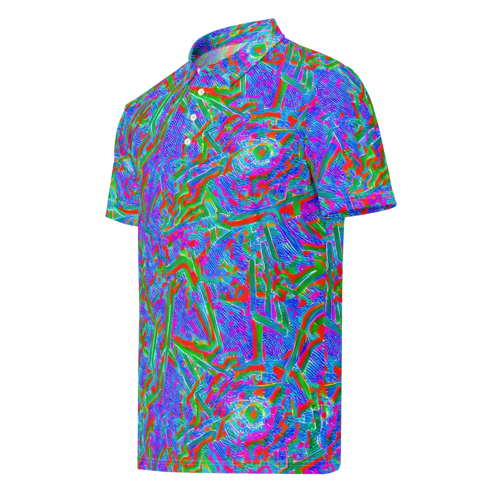 Acid Comet on Men's Slim Fit Polo Shirt — Left Front