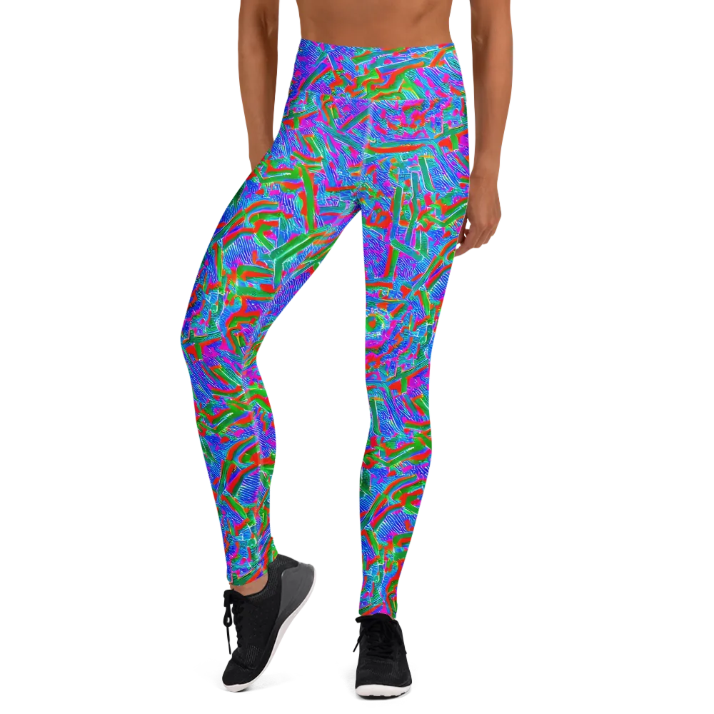 Acid Comet on Yoga Leggings — Front